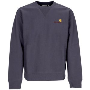 Carhartt Wip, Heren, Sweatshirts & Hoodies, Blauw, Maat: XL Katoen,