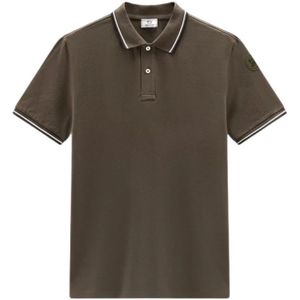 Woolrich, Heren, Tops, Groen, Maat: L Katoen,