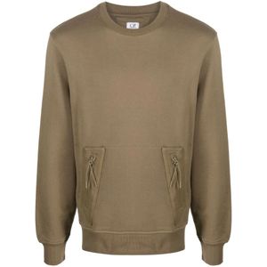 C.p. Company, Heren, Sweatshirts & Hoodies, Bruin, Maat: 3XL Fleece,