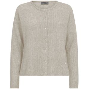Mos Mosh - Mmalmine Knit Cardigan - Grijs - Dames - Gebreid Vest