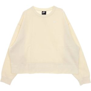 Nike, Dames, Sweatshirts & Hoodies, Beige, Maat: M Katoen,