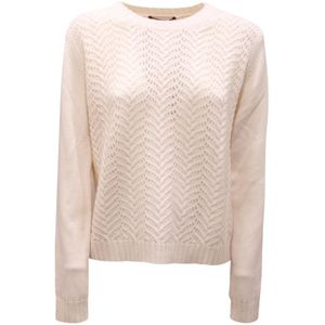 Max Mara, Dames, Truien, Wit, Maat: L Wol,
