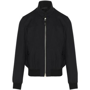 Tom Ford, Heren, Jassen, Zwart, Maat: 2XL Zijde,