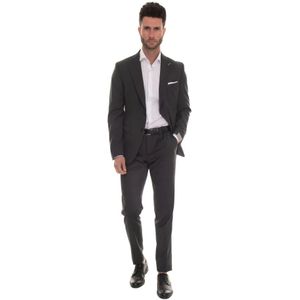 Paoloni, Heren, Pakken, Grijs, Maat: 2XL Wol,