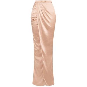Elisabetta Franchi, Dames, Rokken, Beige, Maat: XS Satijn,