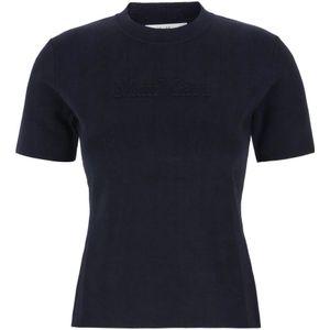 Max Mara, Dames, Tops, Blauw, Maat: M Katoen,