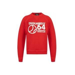 Dsquared2 Bedrukte sweatshirt , Red , Heren , Maat: XL
