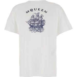 Alexander McQueen, Heren, Tops, Wit, Maat: L Katoen,