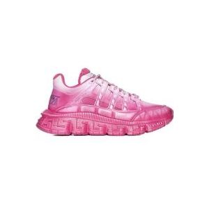 Versace Trigreca Leren Sneakers , Pink , Dames , Maat: 36 EU