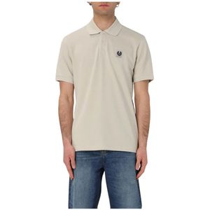 Belstaff, Heren, Tops, Grijs, Maat: S Piqué,