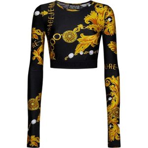 Versace Jeans Couture, Dames, Tops, Veelkleurig, Maat: 2XS
