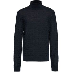 Emporio Armani, Heren, Truien, Blauw, Maat: 2XL