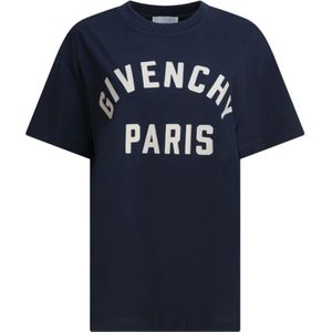 Givenchy, Dames, Tops, Blauw, Maat: M Katoen,