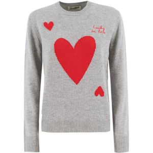 MC2 Saint Barth, Dames, Truien, Grijs, Maat: S Wol,