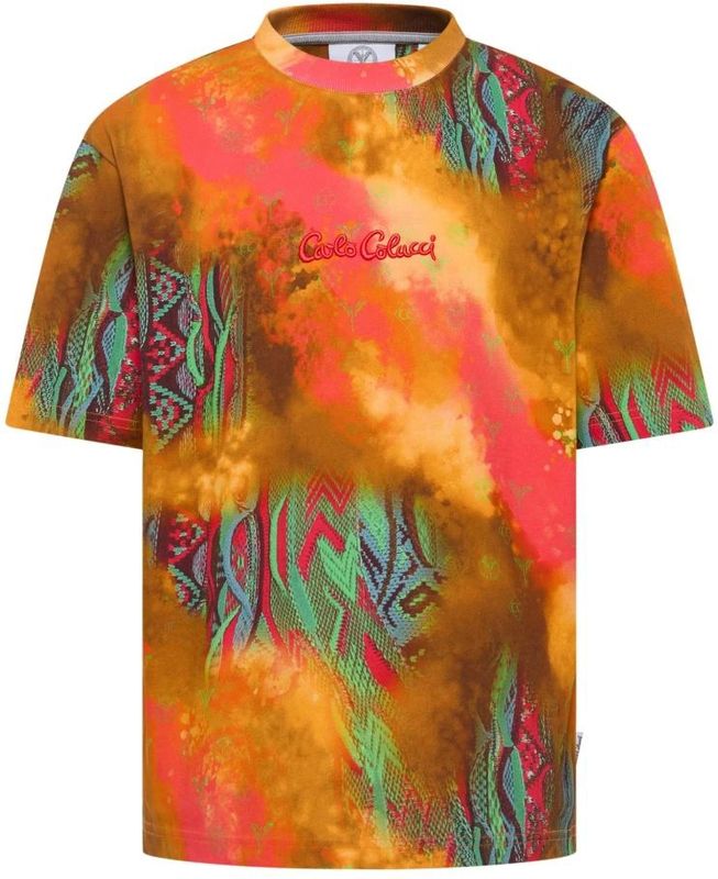 Carlo Colucci - Dynamisch Sprayed Knit T-shirt - Veelkleurig - Heren