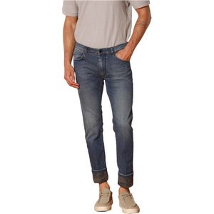 Mason's, Heren, Jeans, Blauw, Maat: W40 Denim,