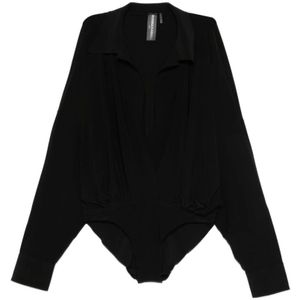 Norma Kamali, Dames, Tops, Zwart, Maat: S