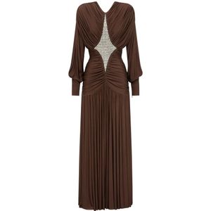 Alemais, Dames, Jurken, Bruin, Maat: XL Viscose,