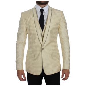 Dolce & Gabbana, Heren, Pakken, Beige, Maat: XS