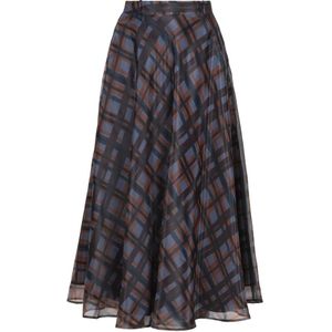 Niu - Organza Cirkelrok - Bruin - Midi-rok