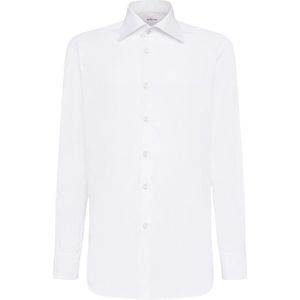 Kiton, Heren, Overhemden, Wit, Maat: L Katoen,