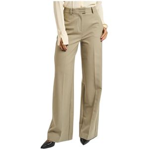 Patrizia Pepe, Dames, Broeken, Beige, Maat: XS Wol,