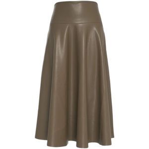 Norma Kamali, Dames, Rokken, Groen, Maat: M Leer,