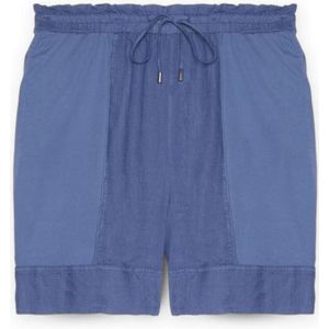 Fiorella Rubino, Dames, Korte broeken, Blauw, Maat: 3XL Katoen,