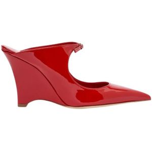 Scarosso, Dames, Schoenen, Rood, Maat: 37 1/2 EU Leer,