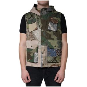 Dolce & Gabbana, Heren, Jassen, Veelkleurig, Maat: XL Katoen,