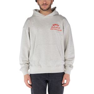 Kenzo, Heren, Sweatshirts & Hoodies, Grijs, Maat: M Katoen,