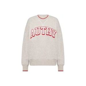 Autry Logo Crewneck Sweatshirt , Gray , Dames , Maat: S