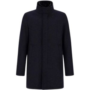 Herno, Heren, Mantels, Blauw, Maat: 2XL Wol,