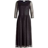 Midi-jurk met ronde hals