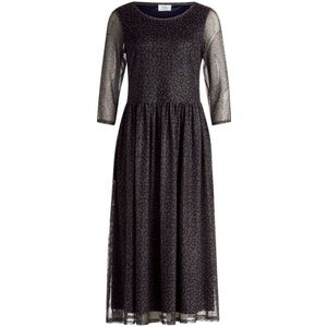 Midi-jurk met ronde hals