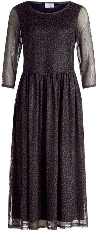 Midi-jurk met ronde hals