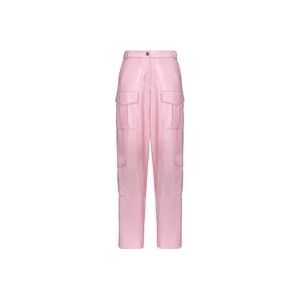 Pinko Cargo broek met nat-effect , Pink , Dames , Maat: XS