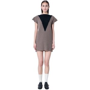 Kiko Kostadinov, Dames, Jurken, Bruin, Maat: M Wol,