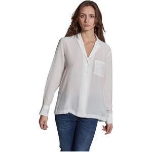 Caliban, Dames, Blouses & Shirts, Wit, Maat: L Zijde,