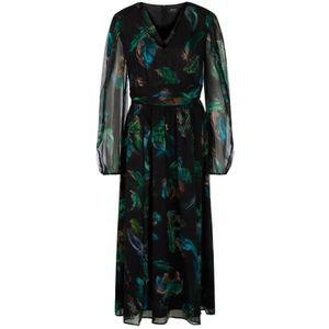 Marc Cain - Viscose Jurk met Verenprint - Veelkleurig - Dames