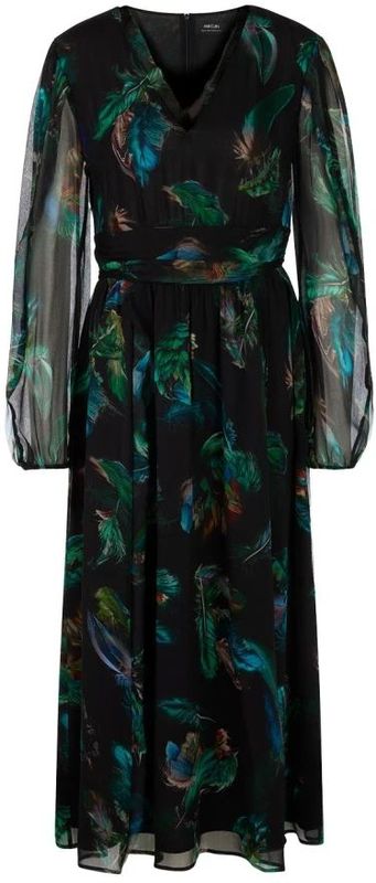 Marc Cain - Viscose Jurk met Verenprint - Veelkleurig - Dames