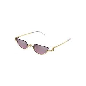 Gucci Goud Roze Zonnebril Gg1603S , Yellow , Dames , Maat: 53 MM