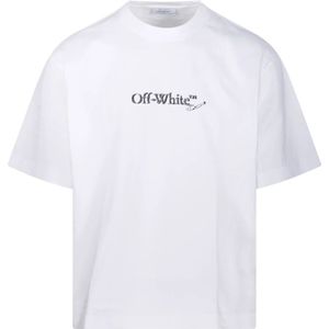 Off White, Heren, Tops, Wit, Maat: L Katoen,