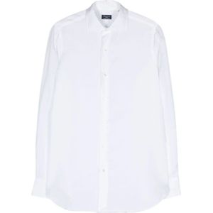 Finamore, Heren, Overhemden, Wit, Maat: 3XL Katoen,