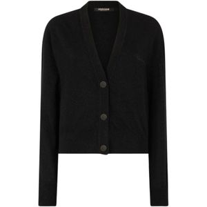 Roberto Cavalli, Dames, Truien, Zwart, Maat: XS Wol,