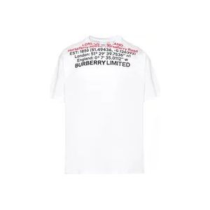 Burberry Bedrukt T-shirt - Regular Fit , White , Heren , Maat: XL