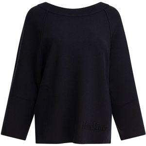 Max Mara, Dames, Truien, Blauw, Maat: XS Wol,