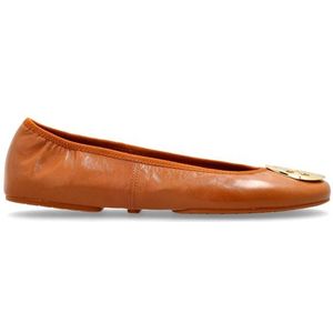 Tory Burch - Leren Balletflats - Bruin - Dames