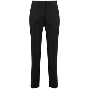 Jil Sander, Dames, Broeken, Zwart, Maat: S Wol,