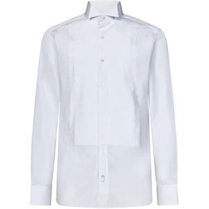 Tom Ford, Heren, Overhemden, Wit, Maat: M Katoen,